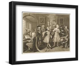 The Rake's Progress, Hogarth's Rake Surrounded by Flattering Artists and Professors-null-Framed Art Print