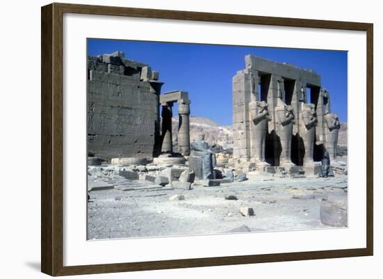 The Ramesseum, Temple of Rameses Ii, Luxor, Egypt-CM Dixon-Framed Photographic Print