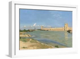 The Ramparts at Aigues-Mortes, 1867-Jean Frederic Bazille-Framed Giclee Print