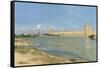 The Ramparts at Aigues-Mortes, 1867-Jean Frederic Bazille-Framed Stretched Canvas