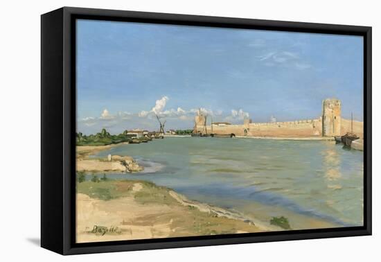 The Ramparts at Aigues-Mortes, 1867-Jean Frederic Bazille-Framed Stretched Canvas