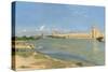 The Ramparts at Aigues-Mortes, 1867-Jean Frederic Bazille-Stretched Canvas