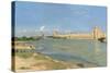 The Ramparts at Aigues-Mortes, 1867-Jean Frederic Bazille-Stretched Canvas