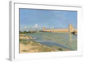 The Ramparts at Aigues-Mortes, 1867-Jean Frederic Bazille-Framed Giclee Print