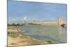 The Ramparts at Aigues-Mortes, 1867-Jean Frederic Bazille-Mounted Giclee Print