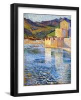 The Ramparts of Collioure, C.1915-Henri Martin-Framed Giclee Print