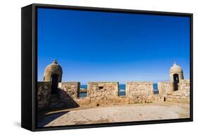 The Ramparts of the Old City, Essaouira, Morocco-Nico Tondini-Framed Stretched Canvas