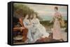 The Ramparts-Charles Edward Perugini-Framed Stretched Canvas