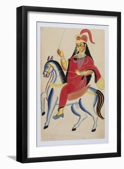 The Rani of Jhansi on Horseback, c.1890-null-Framed Giclee Print