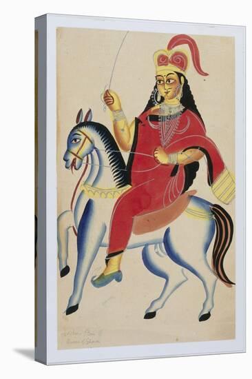 The Rani of Jhansi on Horseback, c.1890-null-Stretched Canvas