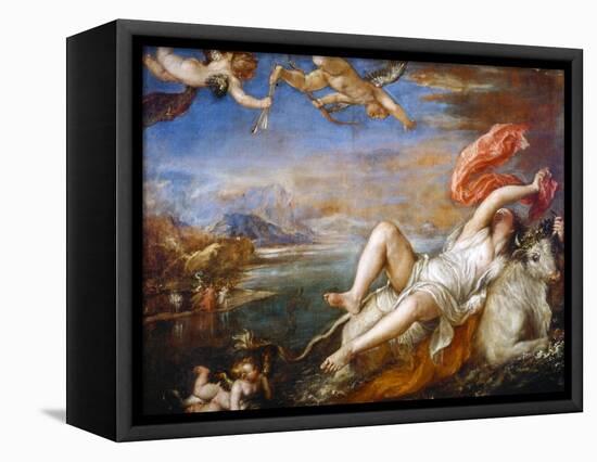 The Rape of Europa, 1560-1561-Titian (Tiziano Vecelli)-Framed Stretched Canvas