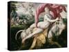 The Rape of Europa (Legendary Phoenician Princess Carried Away by Jupiter in Form of White Bull)-Martin de Vos-Stretched Canvas