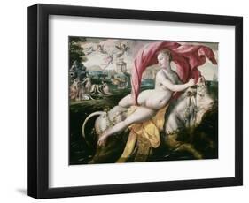 The Rape of Europa (Legendary Phoenician Princess Carried Away by Jupiter in Form of White Bull)-Martin de Vos-Framed Giclee Print