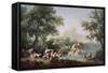 The Rape of Europa-Francesco Zuccarelli-Framed Stretched Canvas