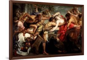 The Rape of Hippodame, or Lapiths and Centaurs, 1636-1637-Peter Paul Rubens-Framed Giclee Print