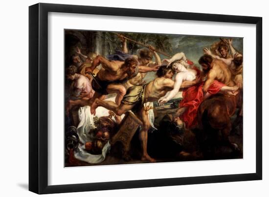 The Rape of Hippodame, or Lapiths and Centaurs, 1636-1637-Peter Paul Rubens-Framed Giclee Print