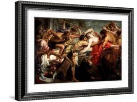 The Rape of Hippodame, or Lapiths and Centaurs, 1636-1637-Peter Paul Rubens-Framed Giclee Print