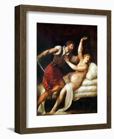 The Rape of Lucretia-Titian (Tiziano Vecelli)-Framed Giclee Print