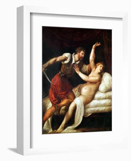 The Rape of Lucretia-Titian (Tiziano Vecelli)-Framed Giclee Print