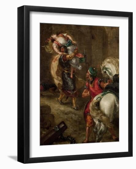 The Rape of Rebecca-Eugene Delacroix-Framed Giclee Print