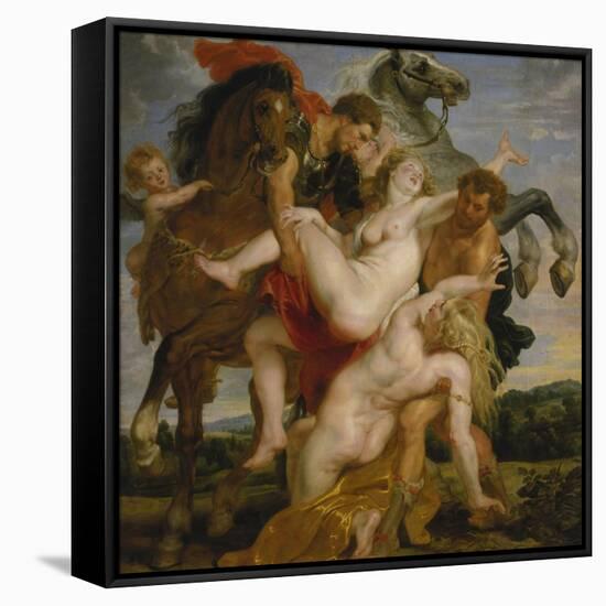 The Rape of the Daughters of Leucippus, about 1618-Peter Paul Rubens-Framed Stretched Canvas