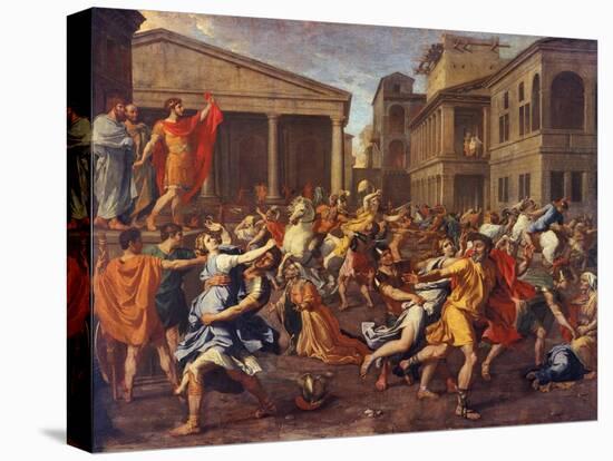 The Rape of the Sabine Women, C. 1637-38-Nicolas Poussin-Stretched Canvas