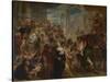 The Rape of the Sabine Women, Ca 1637-1640-Peter Paul Rubens-Stretched Canvas