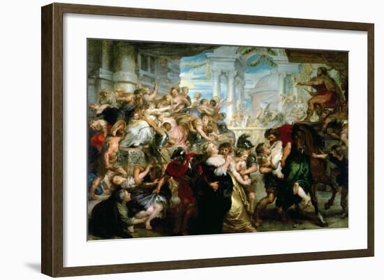 The Rape of the Sabine Women, circa 1635-40-Peter Paul Rubens-Framed Giclee Print