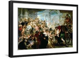 The Rape of the Sabine Women, circa 1635-40-Peter Paul Rubens-Framed Giclee Print