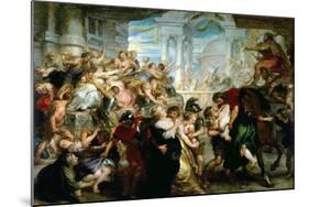 The Rape of the Sabine Women, circa 1635-40-Peter Paul Rubens-Mounted Giclee Print