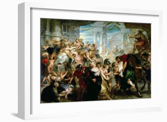 The Rape of the Sabine Women, circa 1635-40-Peter Paul Rubens-Framed Giclee Print