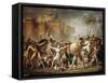 The Rape of the Sabine Women-Jacques Louis David-Framed Stretched Canvas