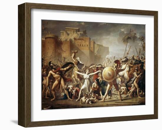 The Rape of the Sabine Women-Jacques Louis David-Framed Giclee Print