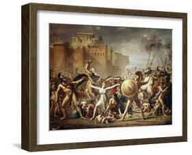 The Rape of the Sabine Women-Jacques Louis David-Framed Giclee Print