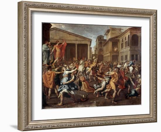 The Rape of the Sabine Women-Nicolas Poussin-Framed Giclee Print