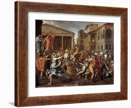 The Rape of the Sabine Women-Nicolas Poussin-Framed Giclee Print