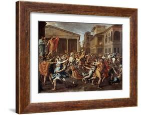 The Rape of the Sabine Women-Nicolas Poussin-Framed Giclee Print