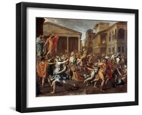 The Rape of the Sabine Women-Nicolas Poussin-Framed Giclee Print