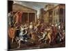 The Rape of the Sabine Women-Nicolas Poussin-Mounted Giclee Print