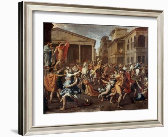 The Rape of the Sabine Women-Nicolas Poussin-Framed Giclee Print