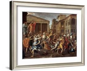 The Rape of the Sabine Women-Nicolas Poussin-Framed Giclee Print