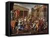 The Rape of the Sabine Women-Nicolas Poussin-Framed Stretched Canvas