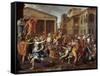 The Rape of the Sabine Women-Nicolas Poussin-Framed Stretched Canvas