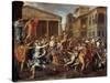 The Rape of the Sabine Women-Nicolas Poussin-Stretched Canvas