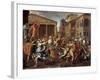 The Rape of the Sabine Women-Nicolas Poussin-Framed Giclee Print