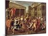 The Rape of the Sabines, circa 1637-38-Nicolas Poussin-Mounted Giclee Print