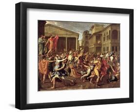 The Rape of the Sabines, circa 1637-38-Nicolas Poussin-Framed Giclee Print