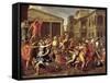 The Rape of the Sabines, circa 1637-38-Nicolas Poussin-Framed Stretched Canvas