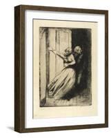 The Rape, Plate Eight from Woman, C.1886-Paul Albert Besnard-Framed Premium Giclee Print