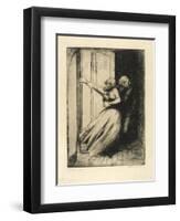 The Rape, Plate Eight from Woman, C.1886-Paul Albert Besnard-Framed Giclee Print